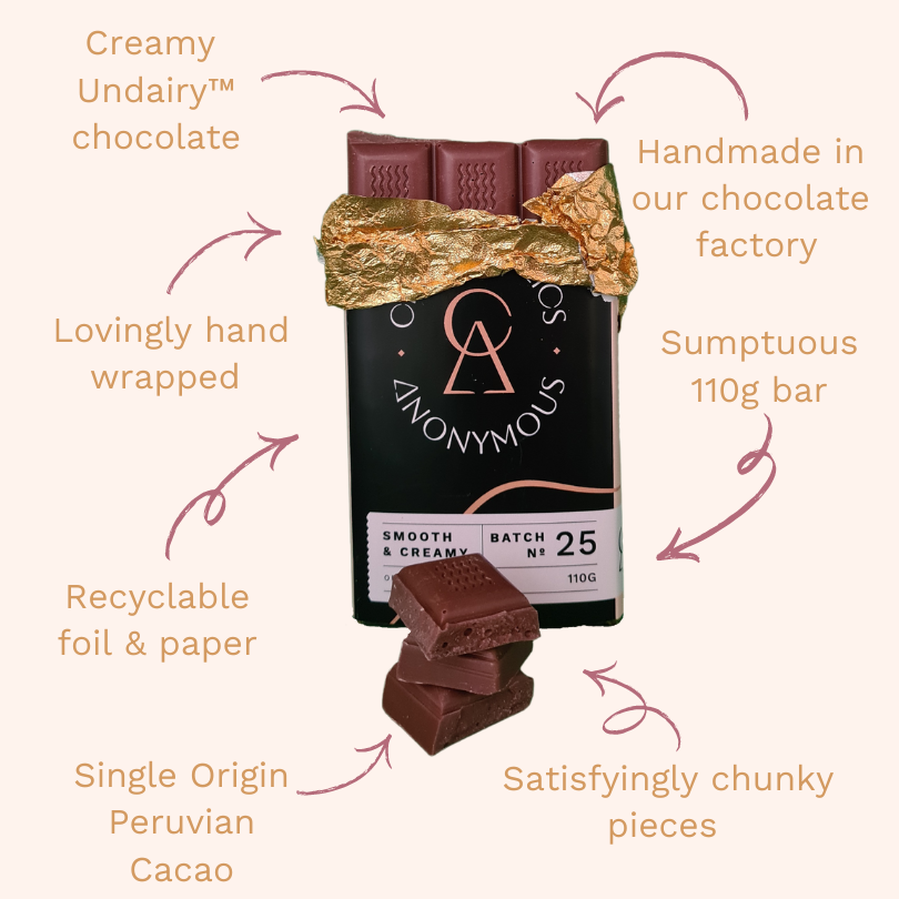 Traditional Foil Wrapped, Chunky 110g Bars - Chocoholics Anonymous® - The Original Undairy™ Chocolate